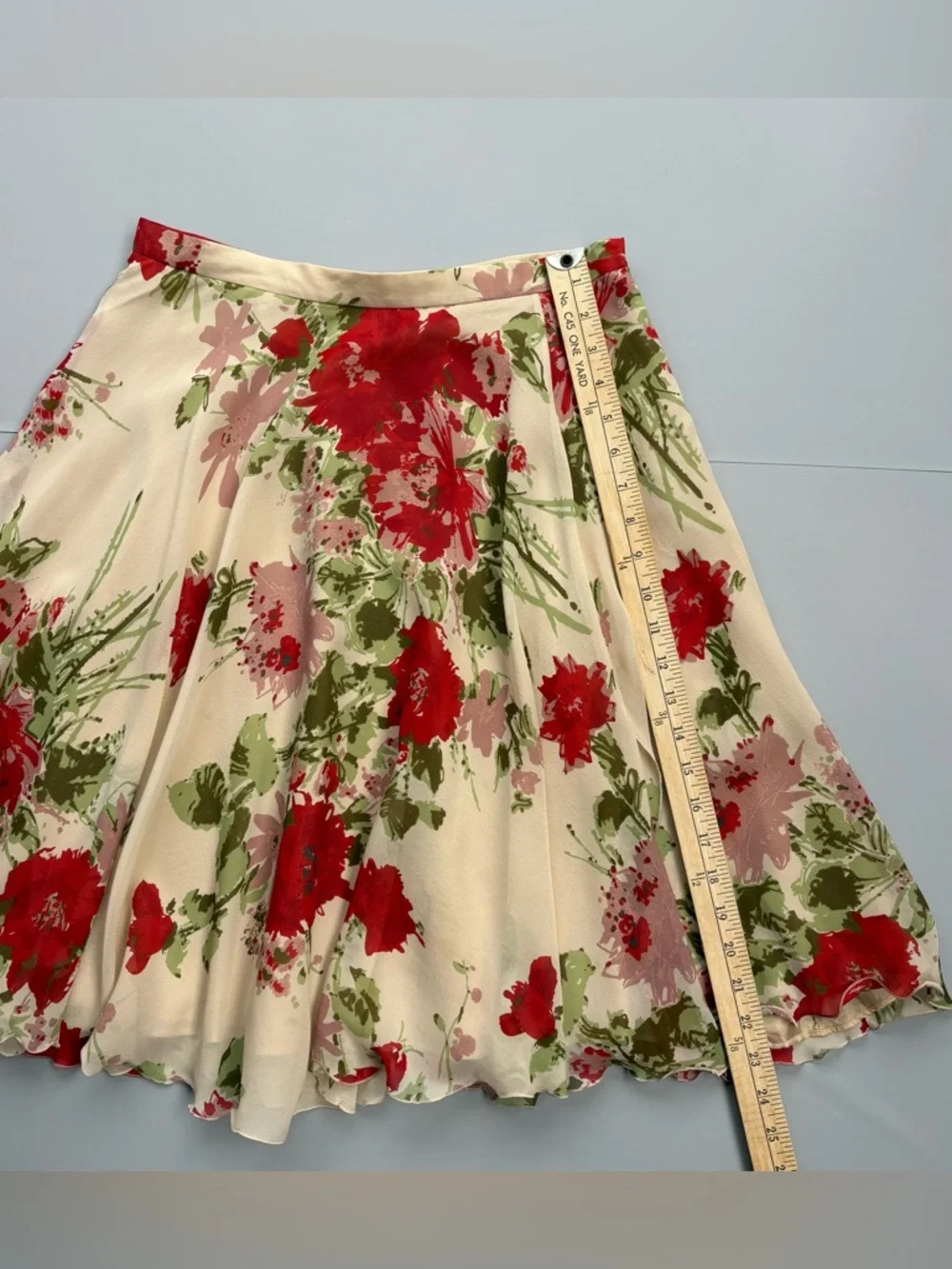 Vintage Moschino Cheap and Chic Silk Floral Skirt A-Line Cottagecore Flowy